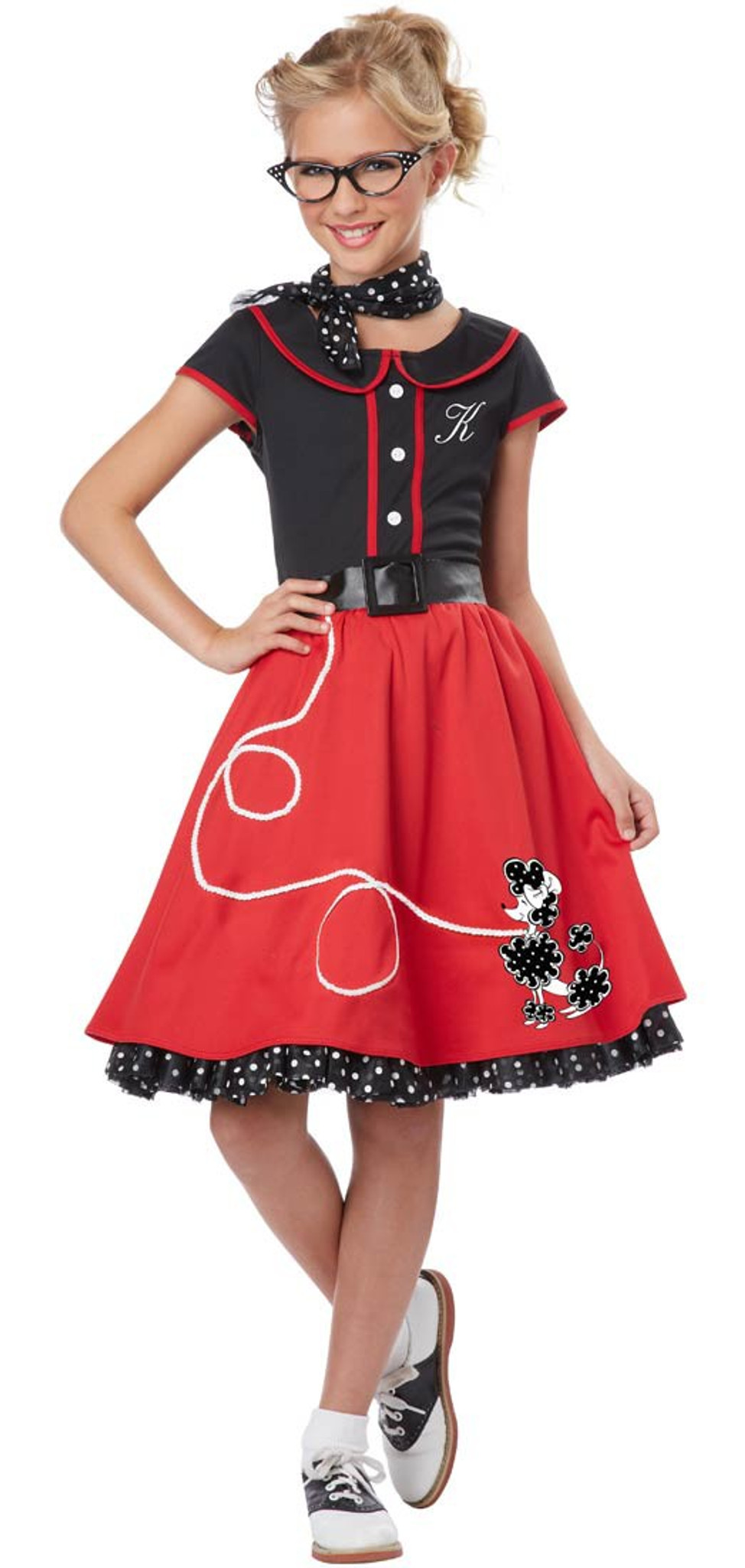 50 S Sweetheart Girl S Red Poodle Skirt Costume