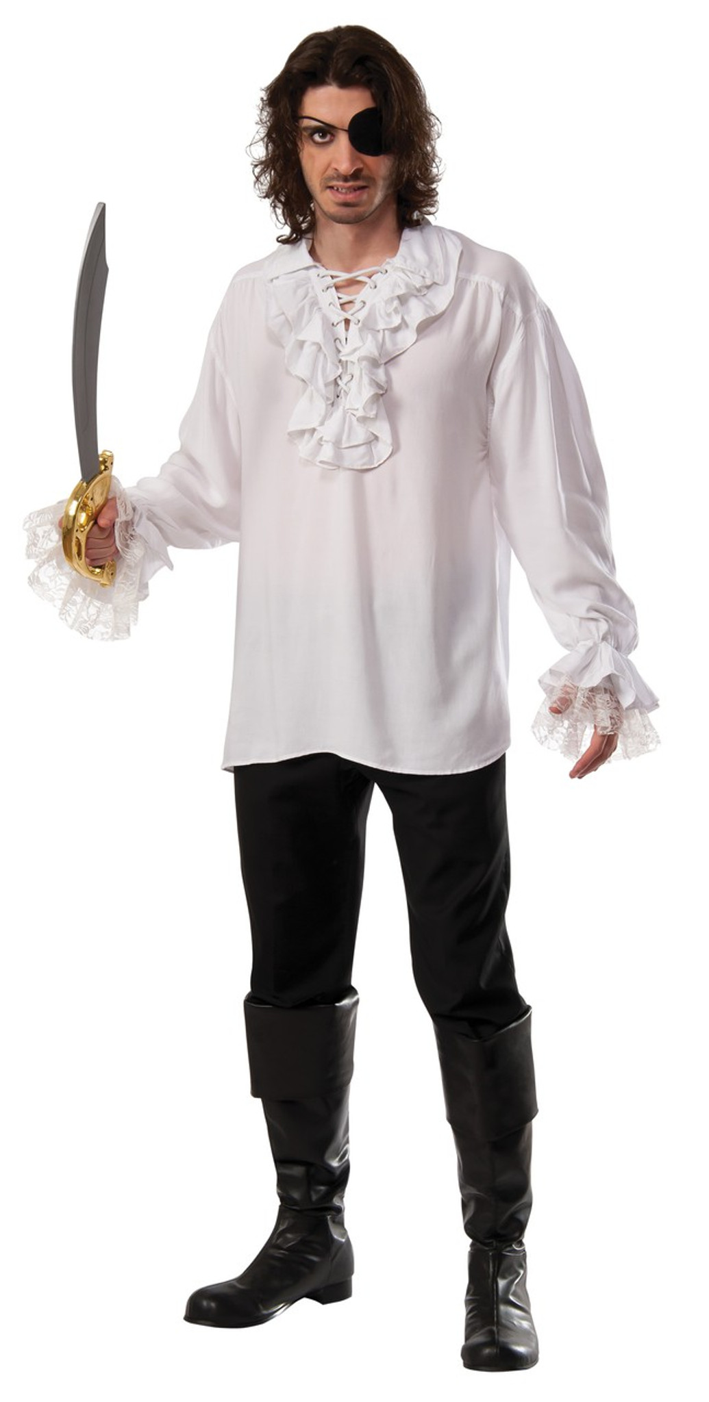 white pirate shirt