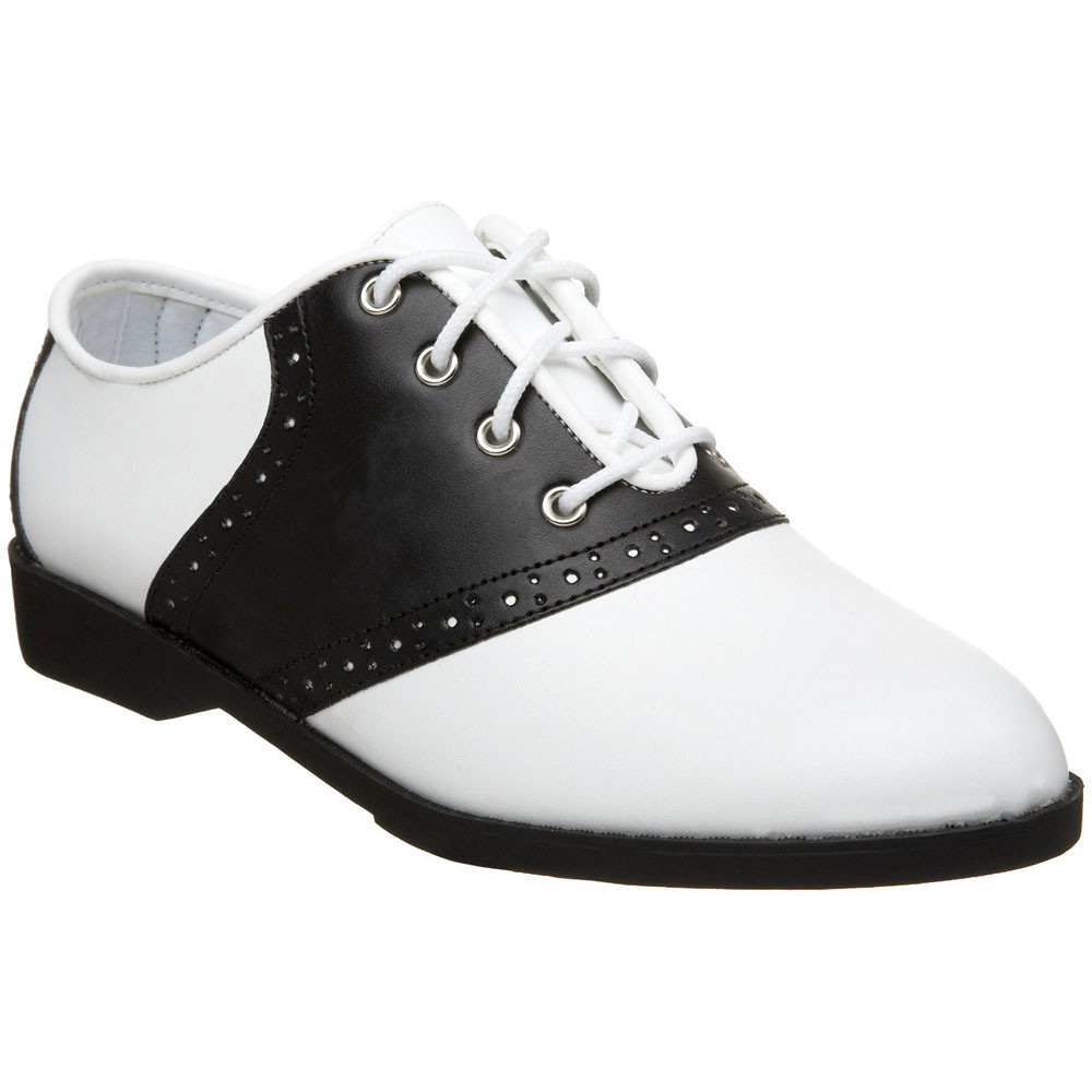 all black saddle shoes