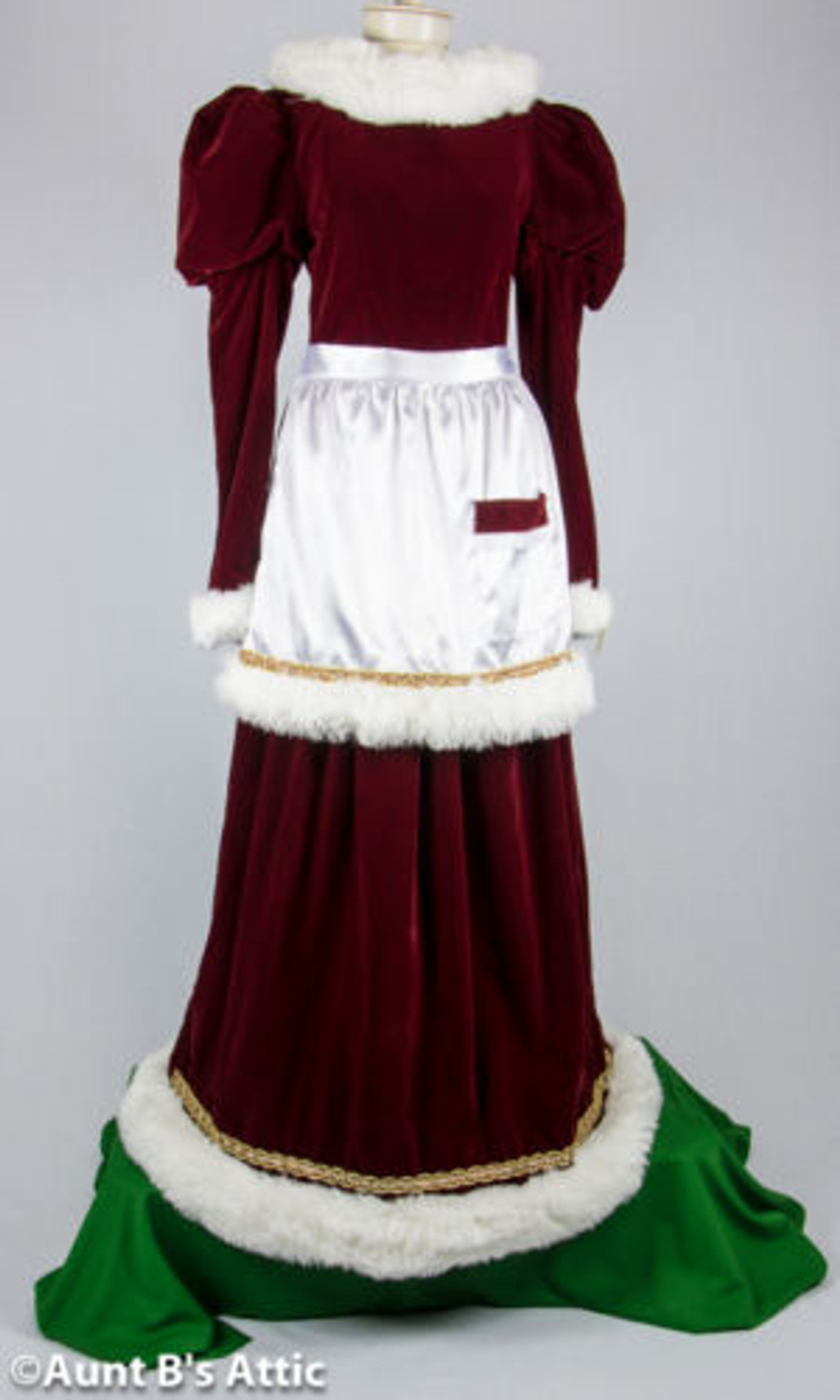 Mrs Santa Claus Costume Dress W Apron Deluxe Size Small Medium 2