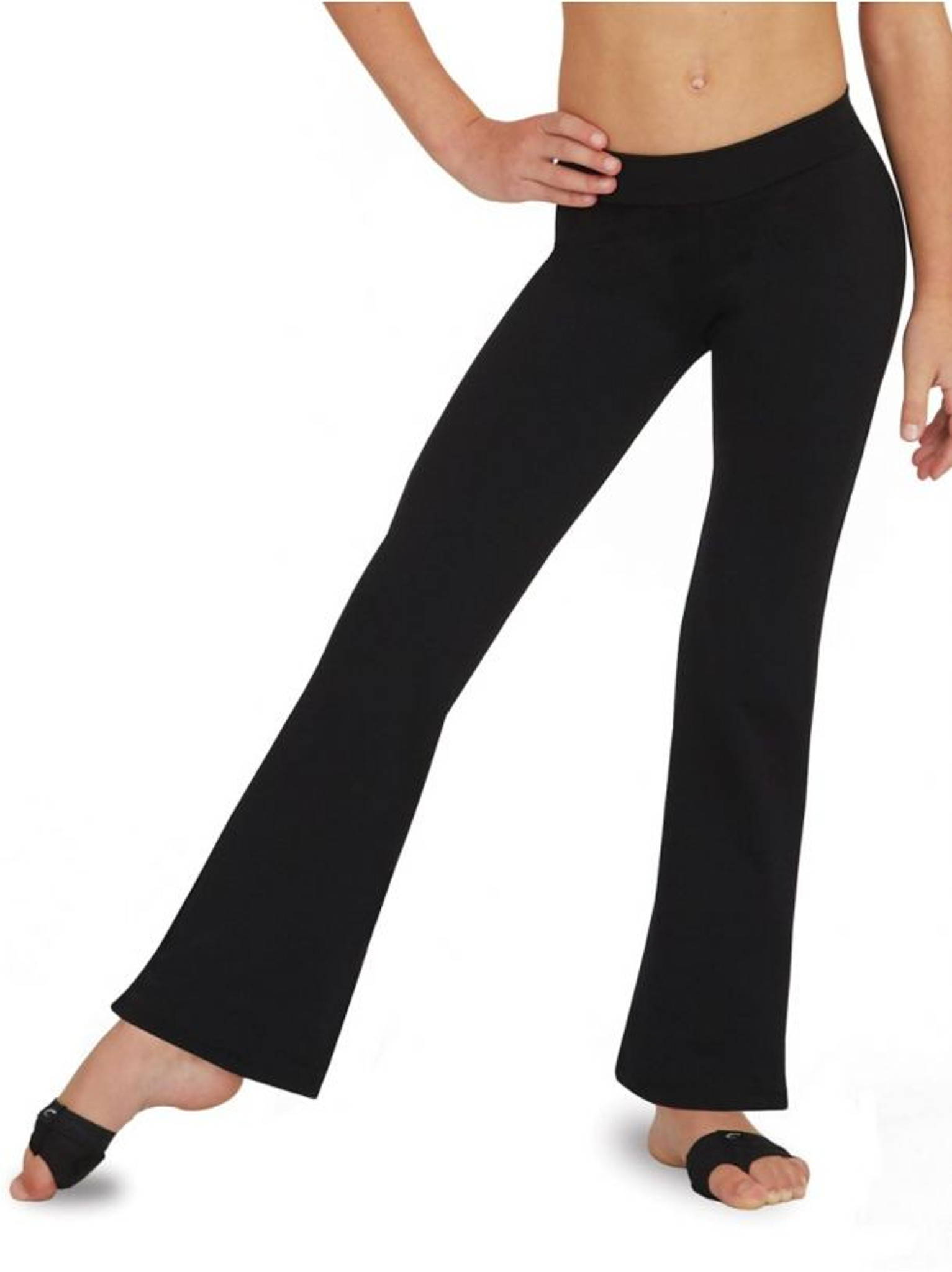 girls black dance pants