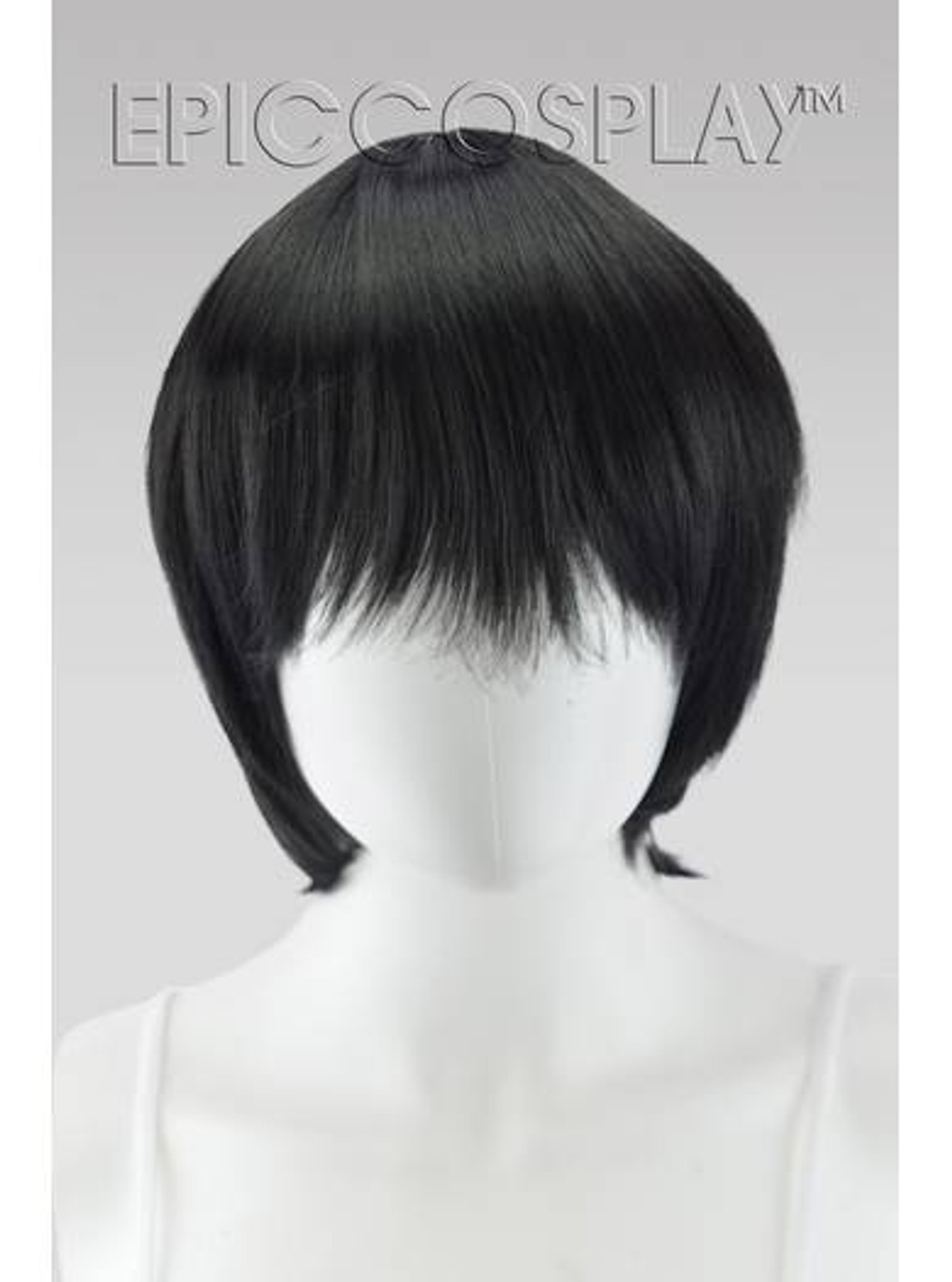 black short wig costume