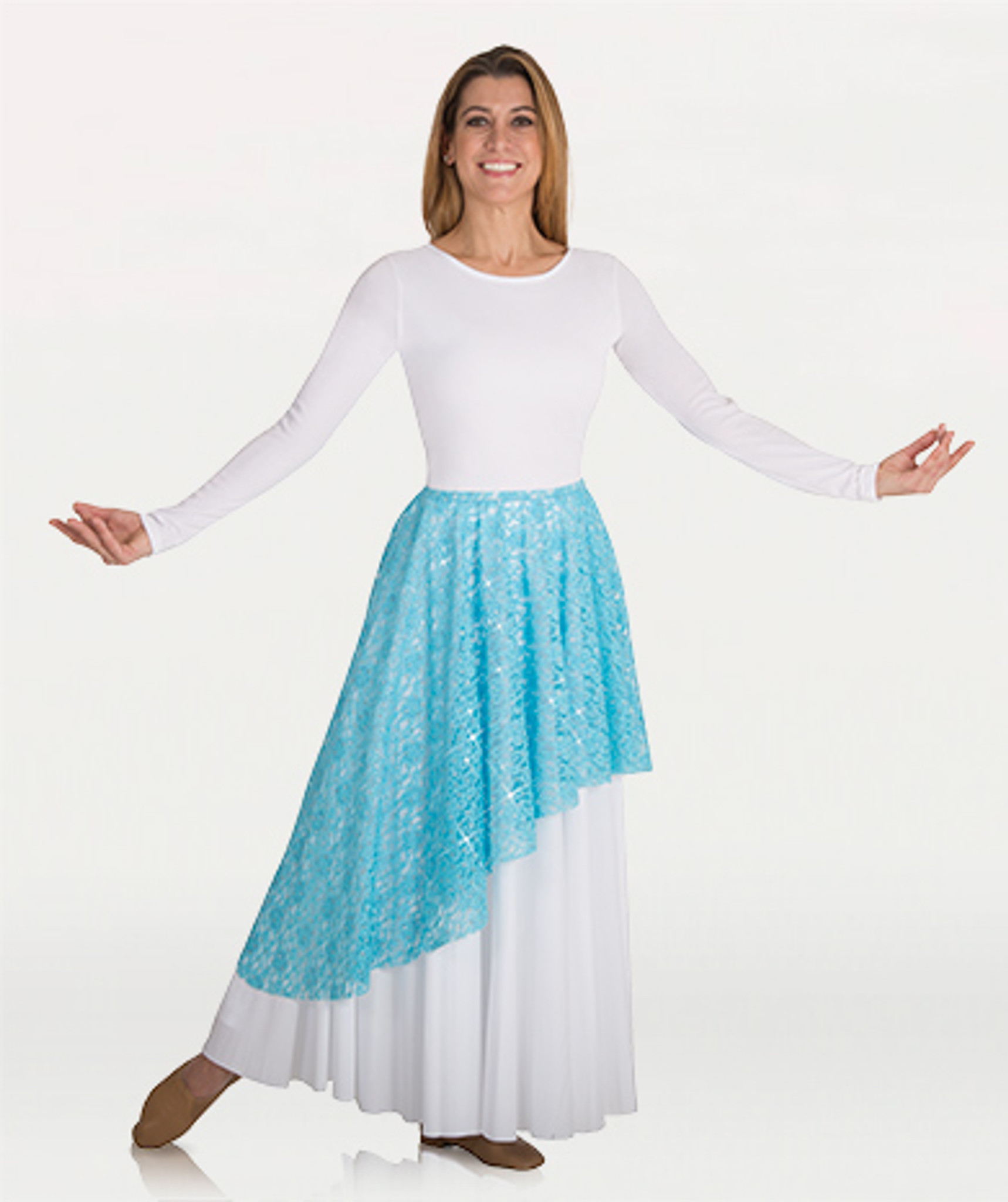 Body Wrappers Asymmetrical Lace Praise Dance Skirt Imaginations