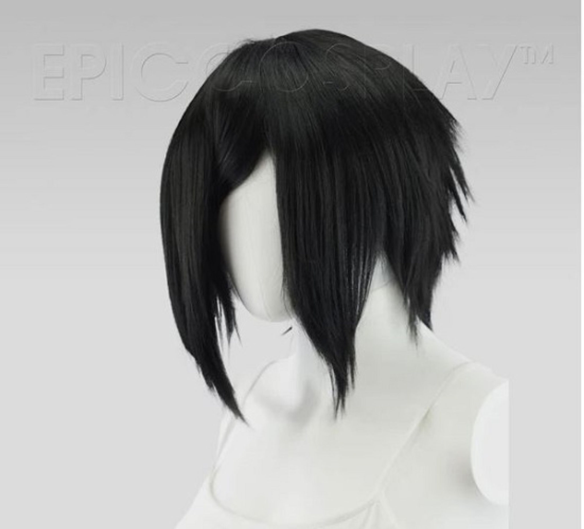 black short wig costume