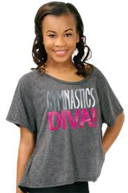 Gymnastics Diva Flowy Lace Heart Tee