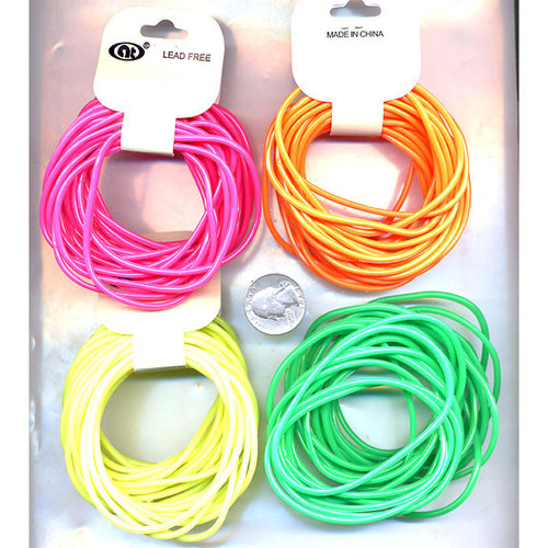 Neon Jelly Bracelets in Assorted Colors 