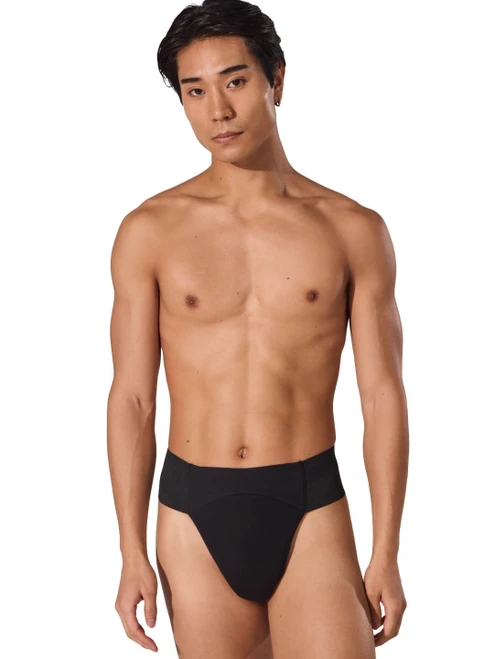 Quilted Cotton Panel Thong Dance Belt