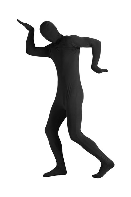 2nd Skin Full Body Jumpsuit & Mask - Black