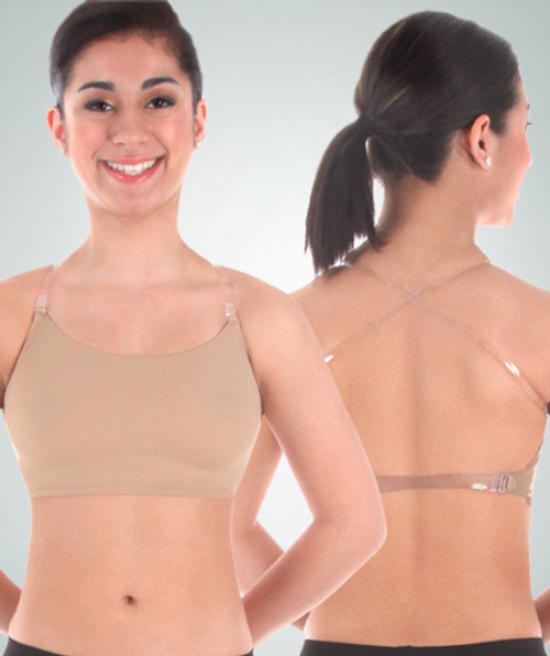 Convertible Halter / Tank Bra w/ Clear Straps