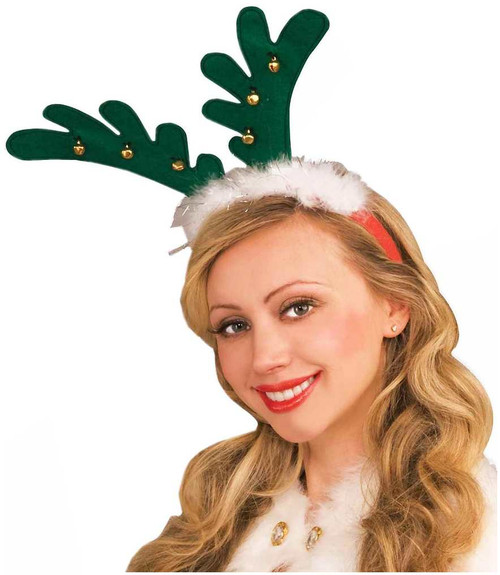 /reindeer-antlers-red-with-bells-on-a-green-headband/