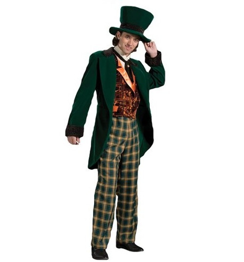 Rent: Deluxe Mad Hatter Men's Jacket, Pants, Vest & Hat