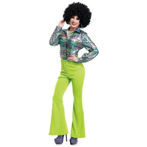 70's Disco Pants - Lime Green