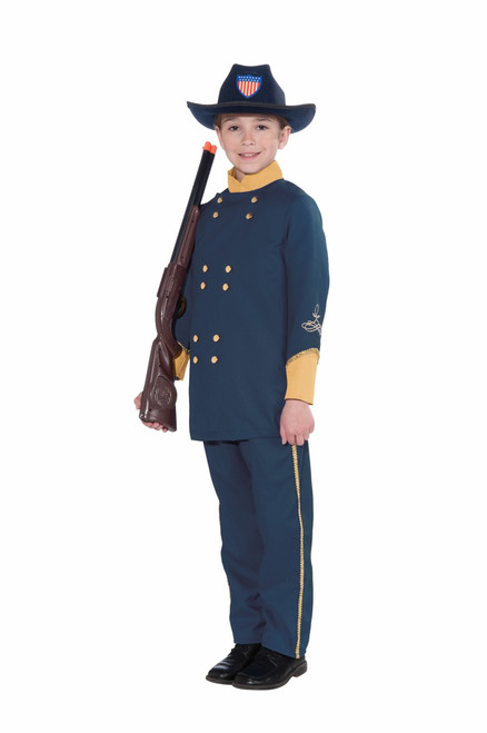 Union Officer Costume Kids Navy Blue Shirt & Pants
