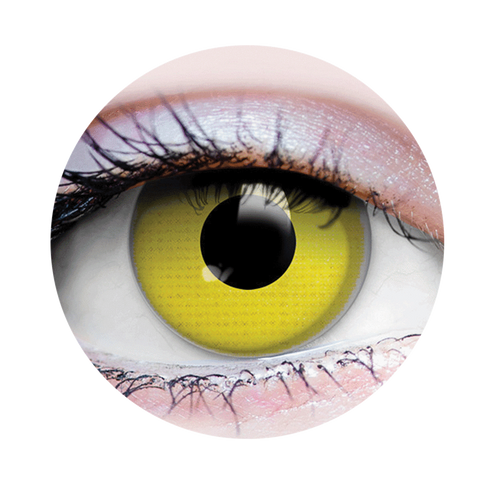 PRIMAL ® Raven - Yellow Colored Contact Lenses