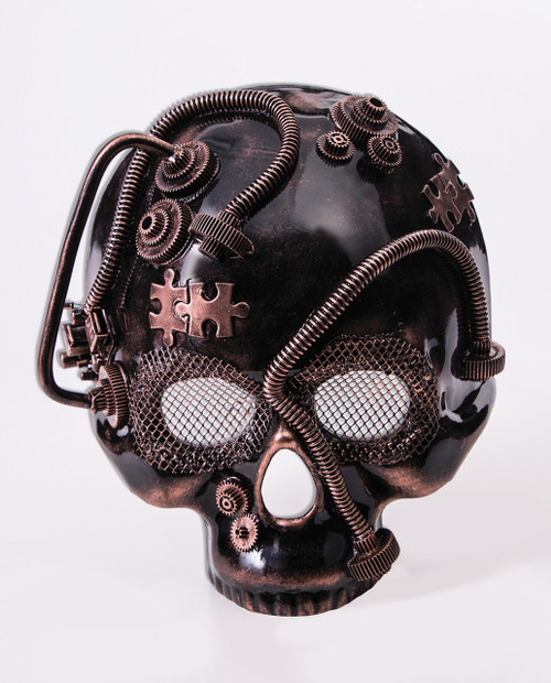 Steampunk Skull Mask Frontal Mardi Gras