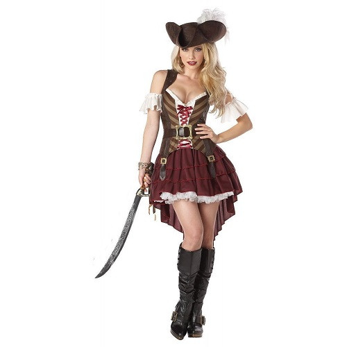 Pirate Lady Sexy Swashbuckler Deluxe Costume Full Figure