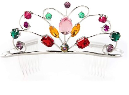 Silver Pink & Rainbow Tiara