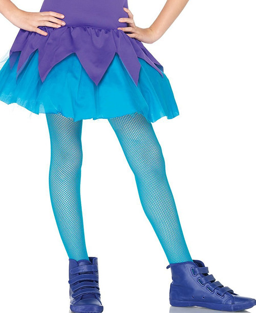 Fishnet Tights Child Sizes - Turquoise