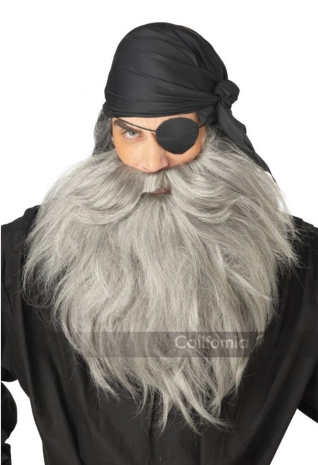 Pirate Beard & Mustache - Grey