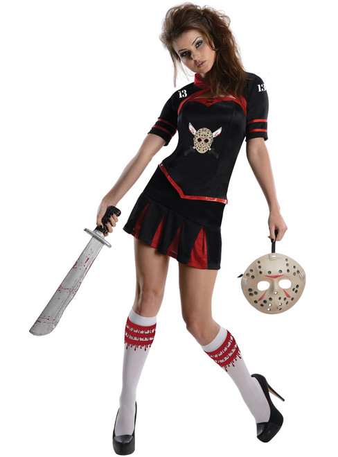 Jason Vorhees Cheerleader Style Ladies Outfit Licensed Friday the 13th Size Large