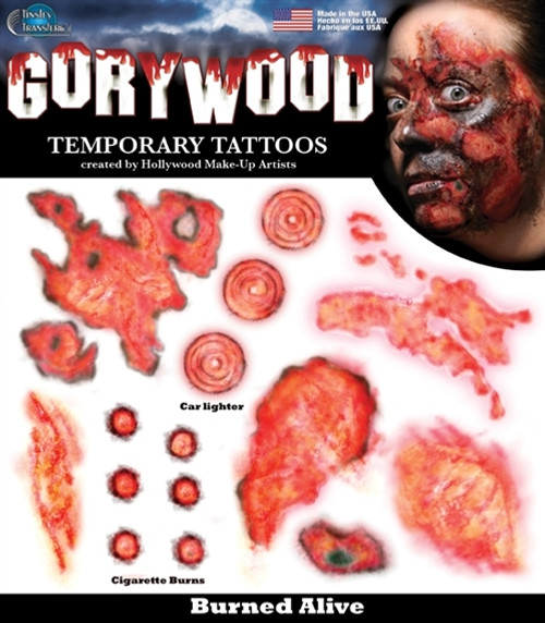 Temporary Tattoos Trauma Series Burned Alive