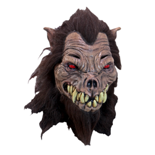 Hound Mask with Red Eyes and Brown Fur