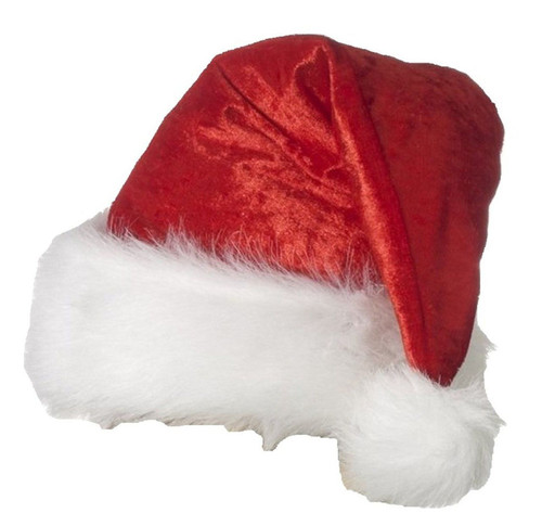 Santa Hat Velour Red Not ment to go over wig