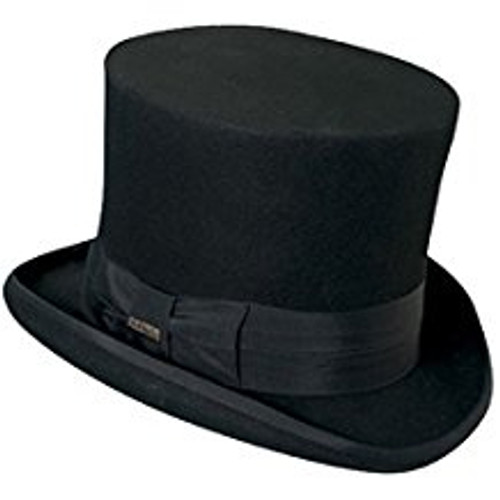 Top Hat Tall High Quality Black Wool 7 1/4 inch height