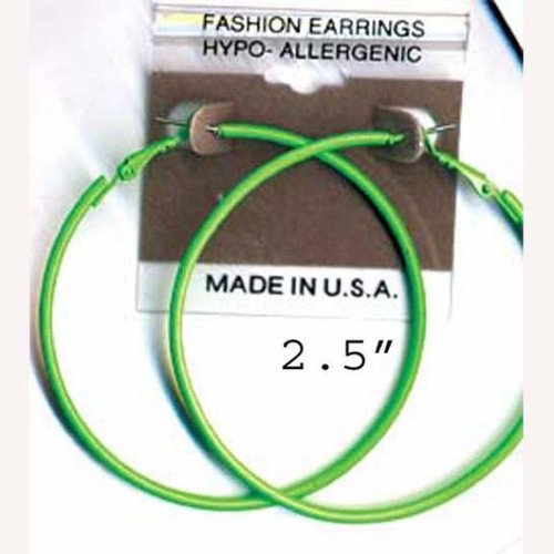 hoop earrings assorted neon colors 