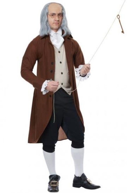 Benjamin Franklin/Colonial man adult costume 