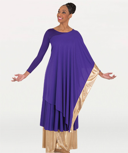 Body Wrappers Convertible Asymmetrical Caftan Pullover Praiswear