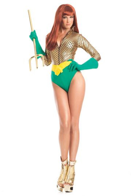 Be Wicked Alluring Aquagirl 3 Piece Ladies Costume 