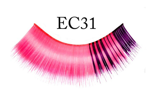 Eyelashes Pink with Purple Mix on right side