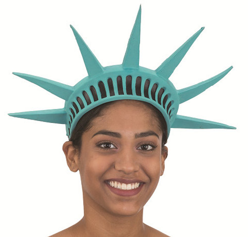 Show your love of the good ol' USA and everything our most famous of statues stands for when you wear our foam Statue of Liberty Headpiece. Our foam headpiece is perfect for adding to patriotic costumes or is fun for 4th of July parades and festivities! One size fits most.