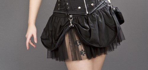 Pirate Mini Skirt Twill Goth Ladies Skirt