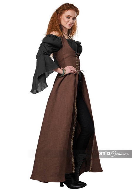 Medieval Overdress Brown Adult Costume
