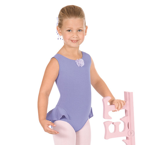 Eurotard Girls Flutter Half Skirted Tank Leotard with Removable Flower Pin Eurotard Girls Flutter Half Skirted Tank Leotard with Removable Flower Pin
