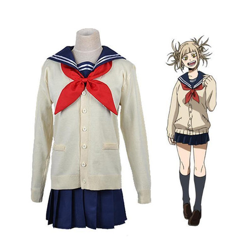 Anime My Hero Academia Himiko Toga JK School Uniform Cosplay Costume