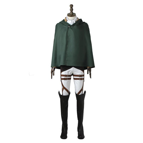 Anime Attack on Titan Levi Ackerman Survey Corps Uniform Set Cosplay Costume Anime Attack on Titan Levi Ackerman Survey Corps Uniform Set Cosplay Costume