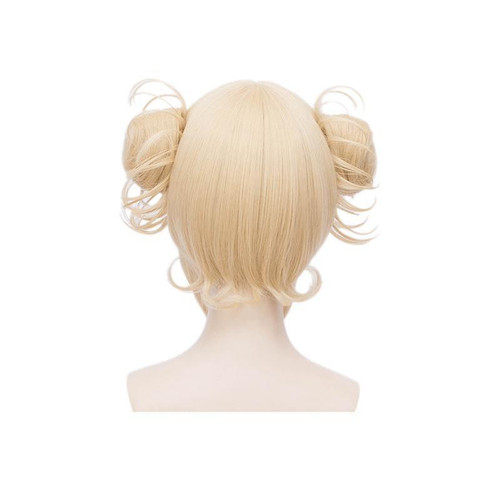 Anime My Hero Academia Himiko Toga Short Blonde Cosplay Wigs with Vampire Teeth