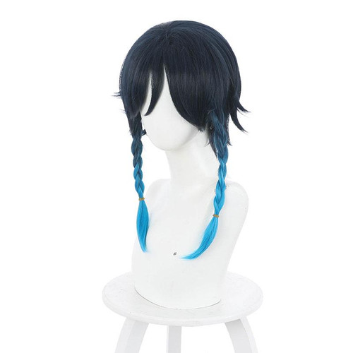 Game Genshin Impact Venti Gradient Blue Braided Cosplay Wig Game Genshin Impact Venti Gradient Blue Braided Cosplay Wig