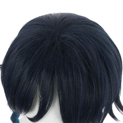 Game Genshin Impact Venti Gradient Blue Braided Cosplay Wig Game Genshin Impact Venti Gradient Blue Braided Cosplay Wig