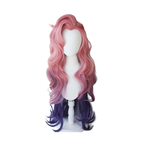 Game LOL Seraphine 100cm Long Pink Gradient Purple Wavy Cosplay Wigs Game LOL Seraphine 100cm Long Pink Gradient Purple Wavy Cosplay Wigs