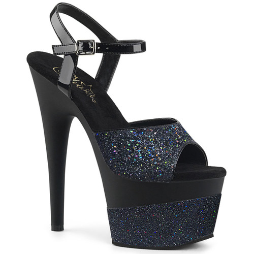 ADORE - 7092G Platform Ankle Strap Sandal w Glitter