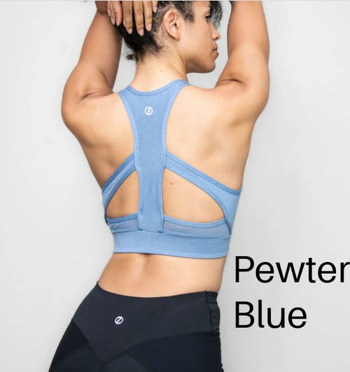 Fine Heather Bra Top with Sporty Cut Outs - Womens Fine Heather Bra Top with Sporty Cut Outs - Womens