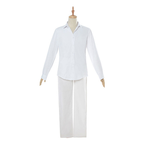 Anime The Promised Neverland Ray and Norman White Shirt Suit Cosplay Costumes Anime The Promised Neverland Ray and Norman White Shirt Suit Cosplay Costumes