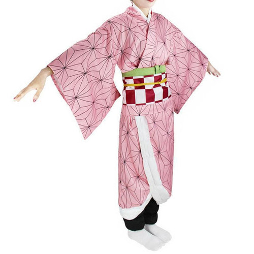 Anime Demon Slayer Kimetsu no Yaiba Nezuko Kamado kimono Cosplay Costume
