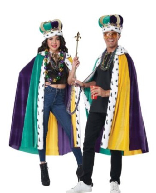 Mardi Gras Cape & Crown Set