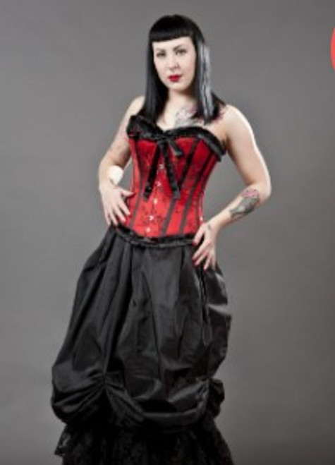 Alexandra Long Blk Skirt by Burleska