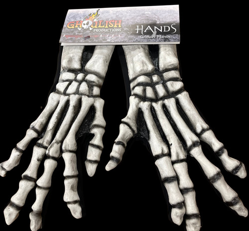 Skeleton Large Gloves (White)
